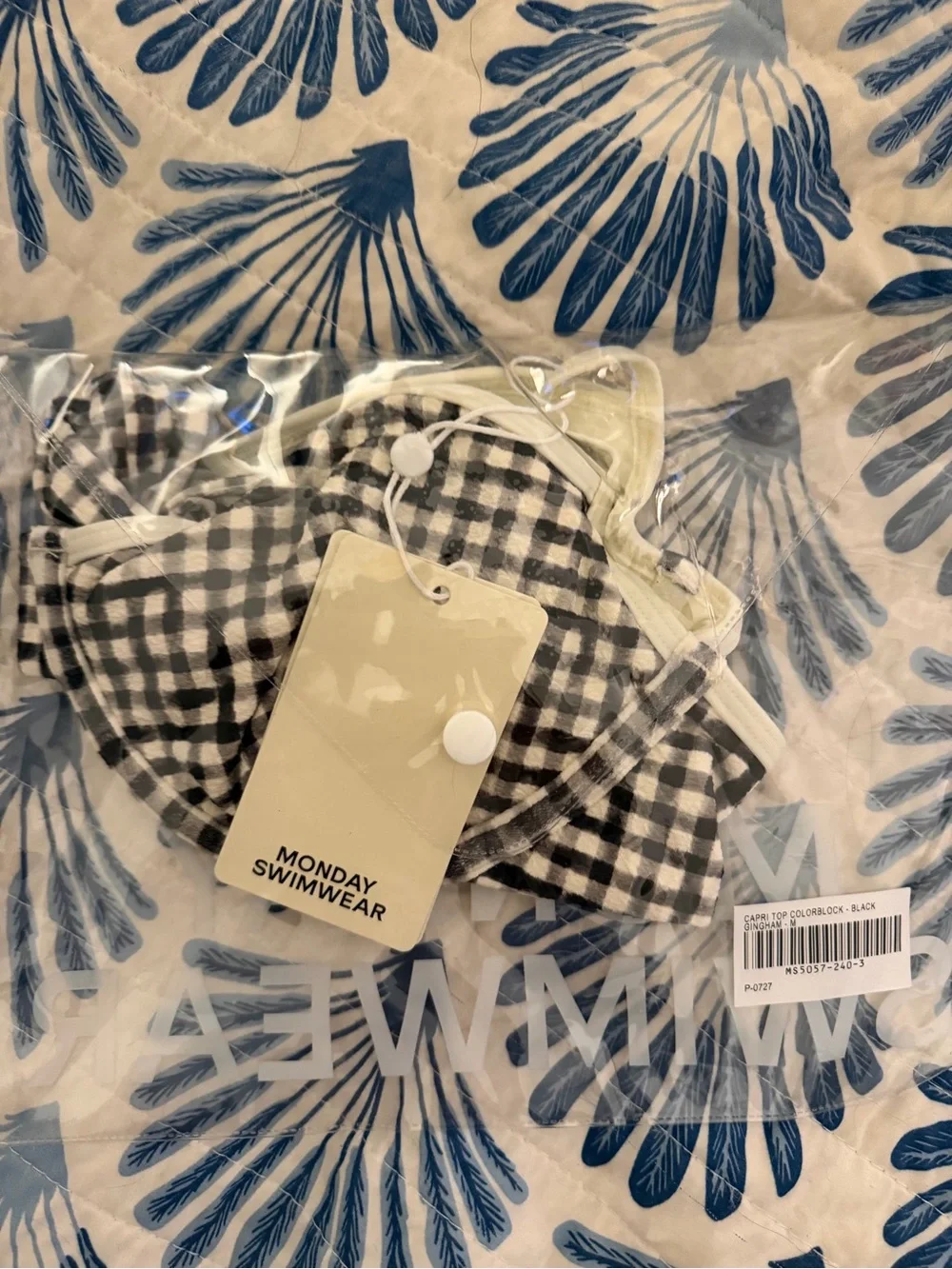 Monday Swimwear Capri Gingham Bikini Top